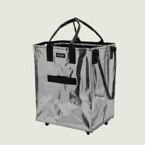 Hulken - Medium Silver Rolling Tote Bag